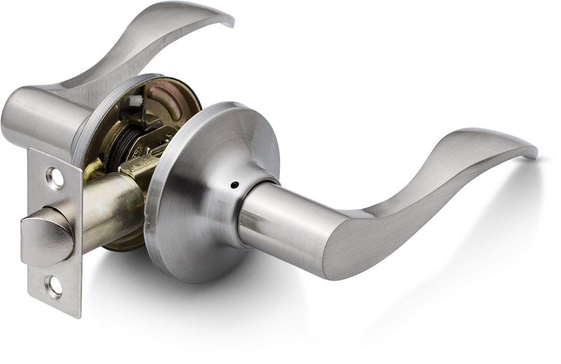 Berlin Modisch Passage Lever Door Handle [Non-Locking Lever Set] for Hallway Doors or Closets with a Satin Nickel Finish, Reversible for Right & Left Side, Classic Series - Image 5